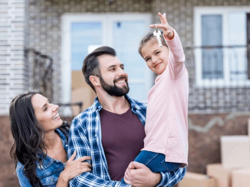 Family Moving Into New House